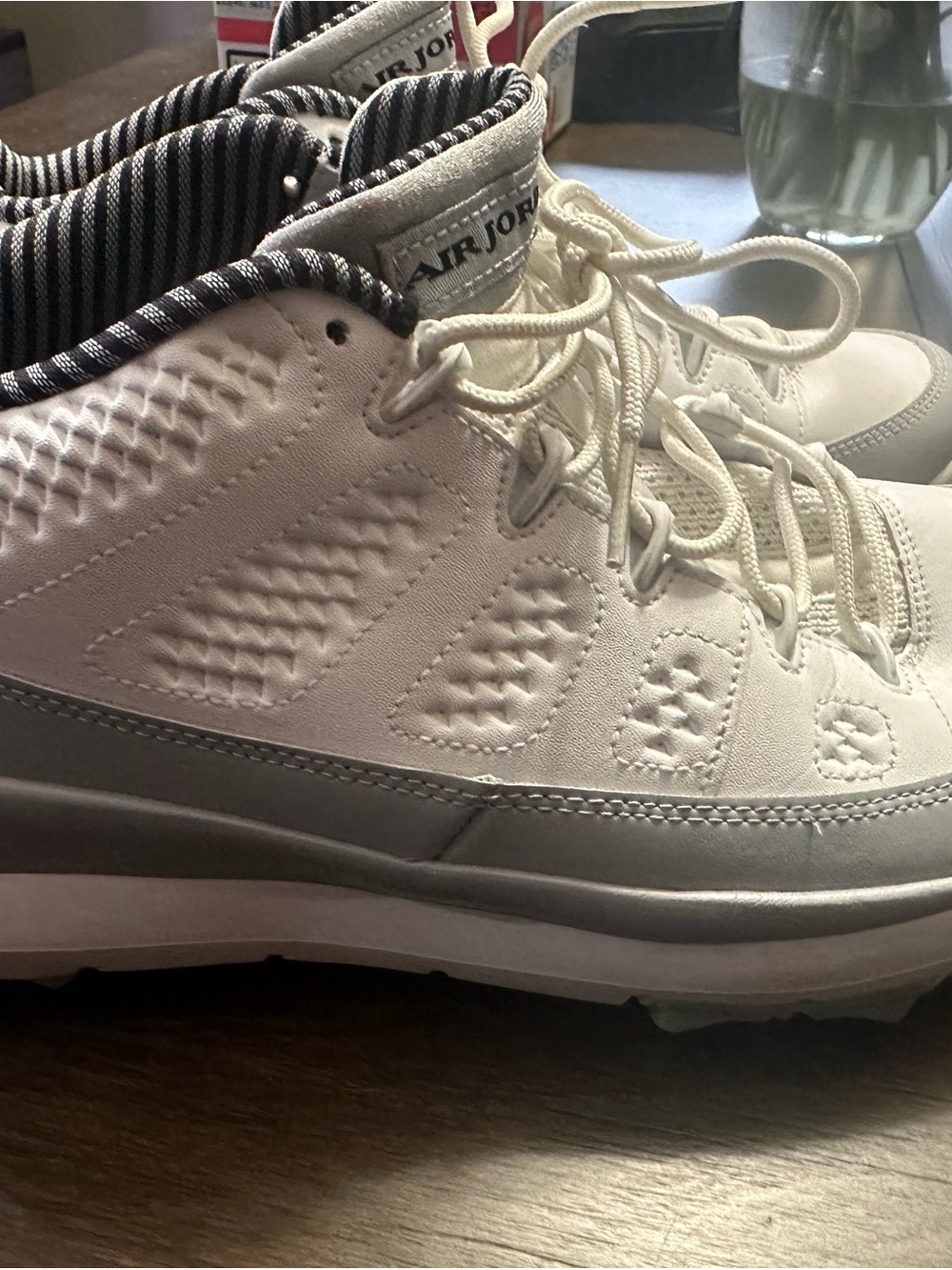 Air Jordan 9 Retro Grey Wolf Golf Shoes Mens 9 - Picture 4 of 6
